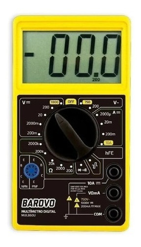 Imagen 1 de 5 de Multímetro Tester Digital Barovo Visor Amplio