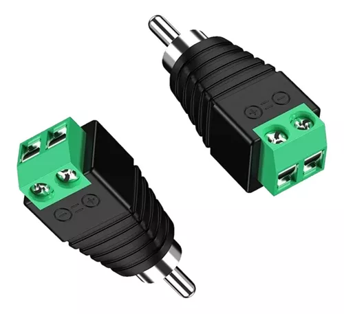 Conector Rca Macho Ficha Adaptador Con Bornera Para Audio X6