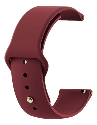 Malla De 20mm Con Boton Acero Para Amazfit Bip 3 Gts 2 3 4 Mini Colmi P8 V23 C60 P61 P8 Plus T98 Samsung Watch 3 4 5 6 7 Generica Marca Miaband Color Bordó
