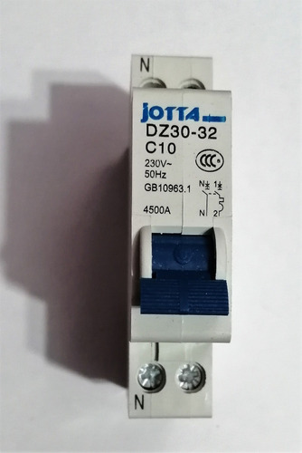 Imagen 1 de 7 de Interruptor Automático Doble Fase Neutro Breaker Tv Inversor