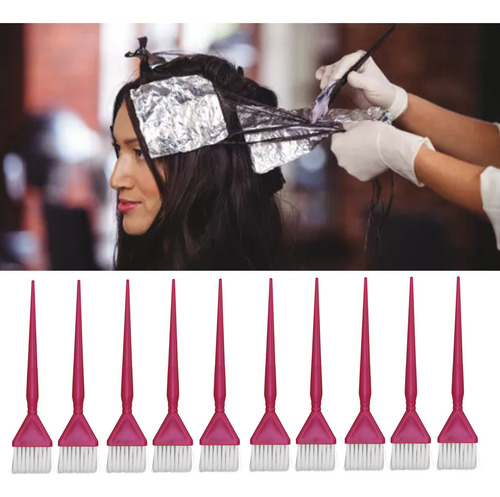 Juego De 10 Cepillos Para El Cabello Con Mango Ergonómico