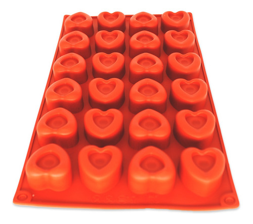 Imagem 3 de 7 de Molde Silicone Forma Chocolate Cupcake Bombom 24 Coração