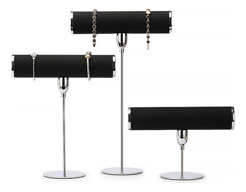 Titular De Pulsera Negro Y Plata M Negro Y Plata M