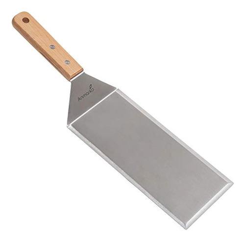 Espatula Acero Inoxidable Con Mango De Madera Ergonomico