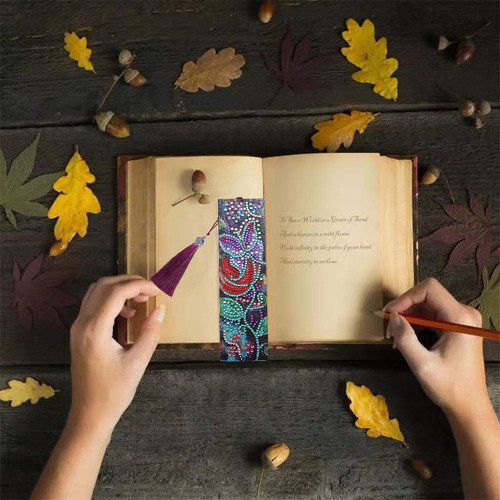 6pcs Marcador De Libro De Pintura De Diamantes 5d Sin