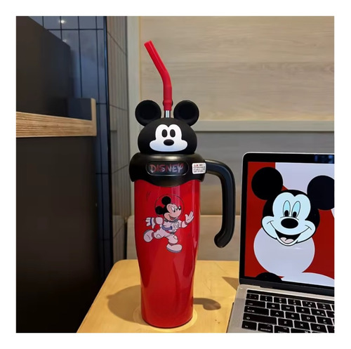 Kit De Botella Termica De Mickey Y Diadema De Minnie Rojo