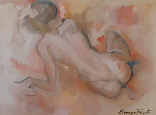 Cuadro Pintura  Desnudo Mujer Óleo Soraya Prieto