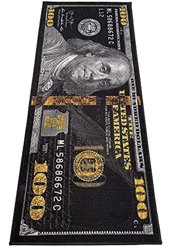 Black Money Rugs 100 Dollar Bill Area Rug Door Mat Runner Pa