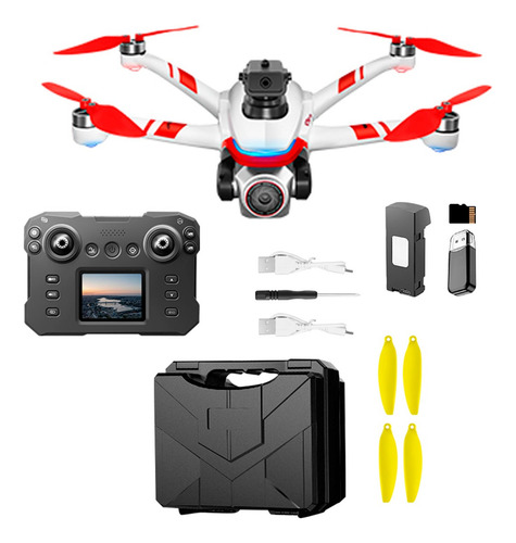 Drone C/ Camara C. Remoto Pantalla Luces Sensor Profes K15 Blanco