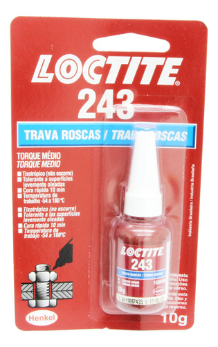 Trava Rosca 243 - 10g - Loctite