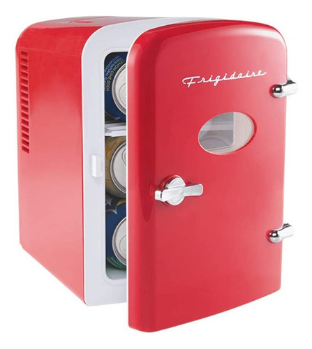 Frigobar Frigidaire Retro Mini Efmis129 Rojo 4lt 6 Latas