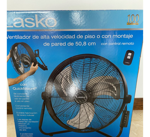 Ventilador Lasko De Alta Velocidad, Control Remoto.