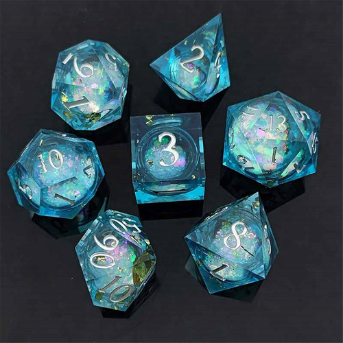 Calcomanía De Resina De Arena Movediza Para Dnd Dice Coc Run