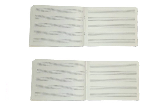 2 Cuadernos De Musica Pautado Scribe 50 Hj Engrapado