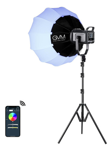 Gvm - Kit De Luz De Video Rgb De 150 W, 2700 K ~ 7500 K, Luz