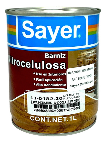 Pintura Para Madera Sayerlack Varios Colores 2 Pza Chocolate