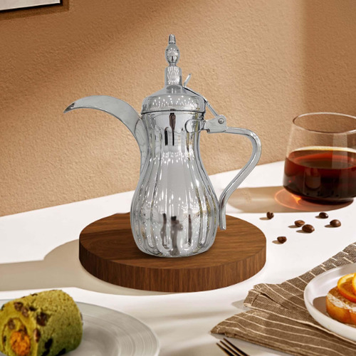 Cafetera De Oriente Medio, Tetera Árabe, Plateado 700ml