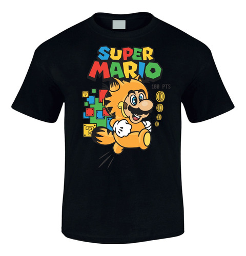 Camiseta Super Mario Bros 3 Edicion Black Series Gamers
