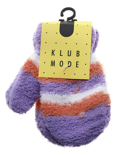 Guantes Magicos Peluche Boucle Rayado Violeta