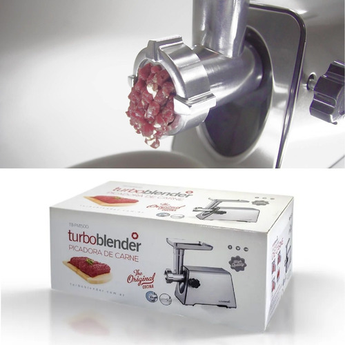 Imagen 3 de 5 de Picadora Carne Turboblender Tbpm1500 + 4 Discos + Embutido