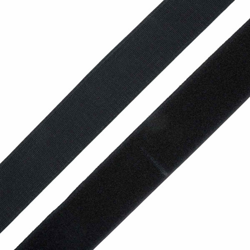 Imagen 2 de 3 de Contactel Normal Tipo Velcro 19 Mm Gancho-felpa Neg O Bco