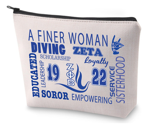 Blupark 1920 - Bolsa De Maquillaje Para Mujer Fina, Diseño D