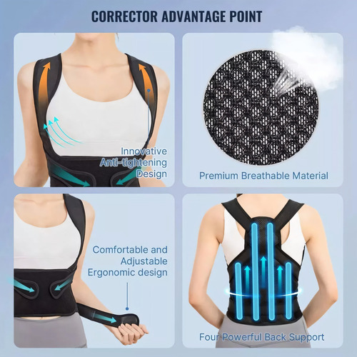 N Corrector Postura Espalda Para Hombre Y Mujer Ajustable
