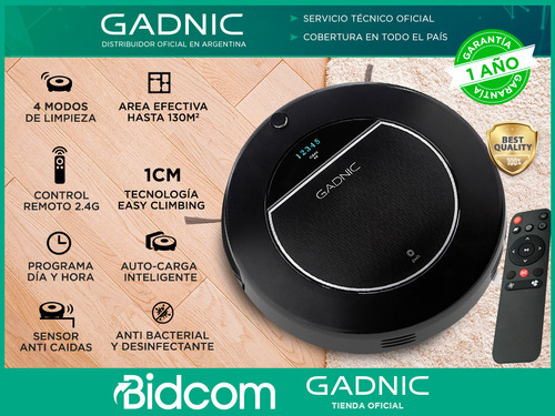 Aspiradora Robot Gadnic Auto Carga Desinfectante Programable