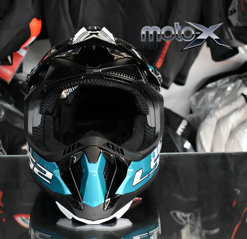 Capacete Motocros Ls2 Mx700 Subverter Evo Max Cross Azul Tamanho do capacete 58