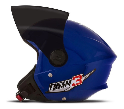 Capacete Moto Aberto Pro Tork New Liberty Three Viseira Fume Tamanho Do Capacete 56 Cor Azul