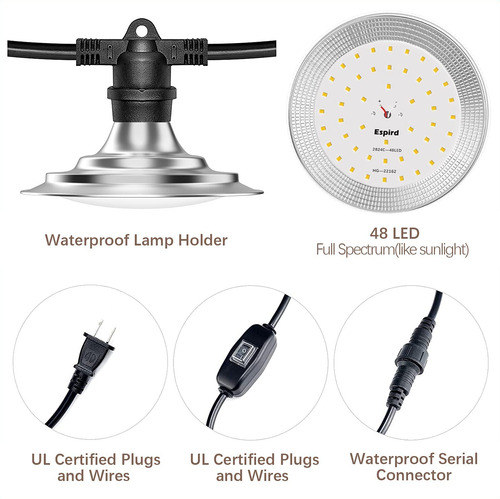Luces De Cultivo Led Espird Outdoor Impermeables Para Invern