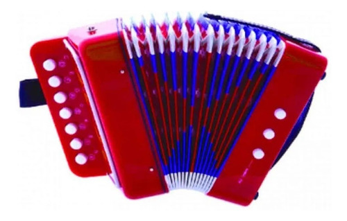 Acordeon Infantil Botones Rojo 7bts 2bs Farinelli