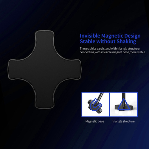 Imagen 6 de 9 de Soporte Doble Para Tarjeta Gráfica Vertical De Aluminio Gm96