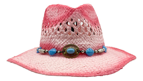 Sombrero Vaquero De Paja Para Beach - Ala Ancha Para Fiesta