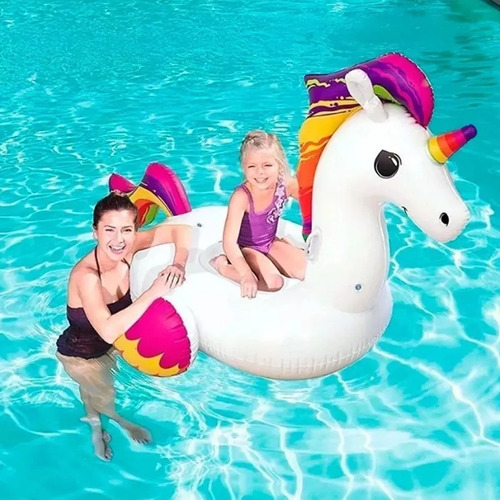 Unicornio Inflable Bestway Kawaii Colchoneta Pileta Juguete