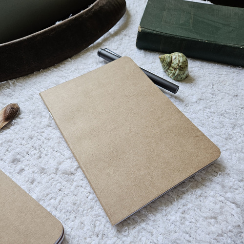 Kit 10 Cadernos | Médio | Lisos | Tr. A5 | Desenho Diário Cor Branco 80g