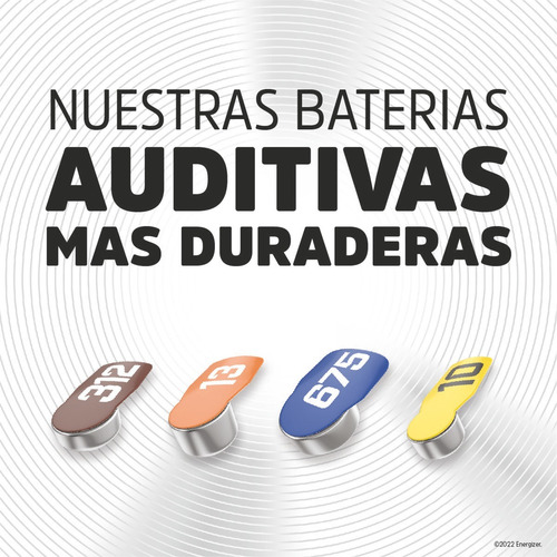 Imagen 3 de 6 de Pila Energizer Auditiva 13 Blister 8 Unidades