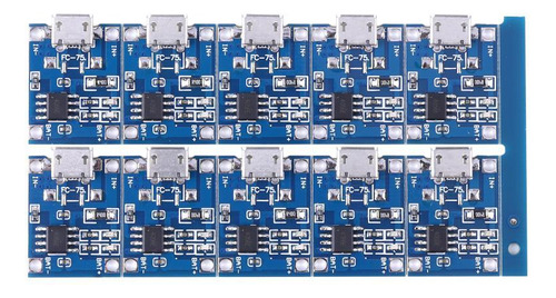 Placa De Carga De Batería De Litio 1a Tp4056 5v, 10 Piezas