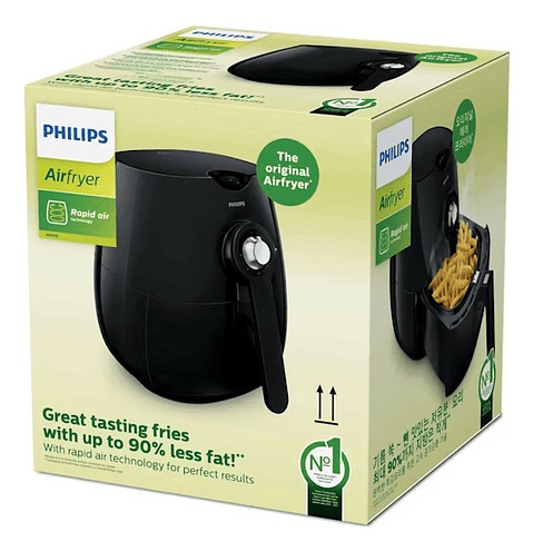 Freidora Aire Philips Hd9218/51 Sin Aceite Negro Profundo