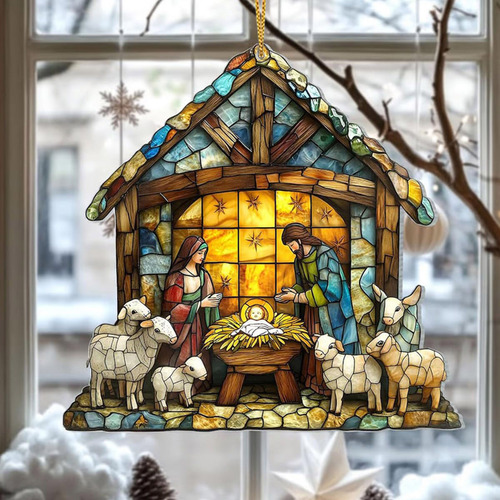 Colgante Con Escena De La Natividad, Suncatcher