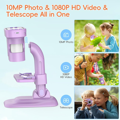 Microscope For Kids - 300x Zoom Digital Microscope With...