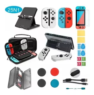 Kit De Funda Con Accesorios Para Nintendo Switch 25 En 1