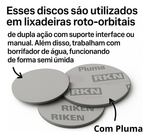 Disco Tipo Trizact C/pluma Grão 3000 Com 3 Unidades - Riken