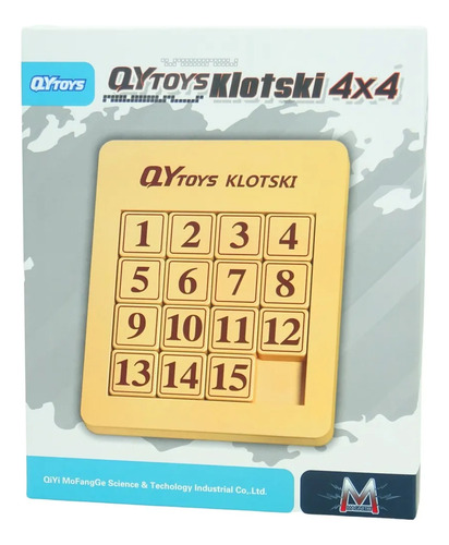 Rompecabezas Number Sliding Klotski 4x4 Magnético Qiyi