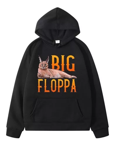 In Estoque 】 Kawaii Gato Caracal Impressão Casal Hip-pop Camiseta Popular  Vestir Grande Floppa Meme Mulher Homem Algodão Tees Streetwear Oversize