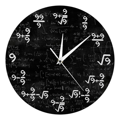 Fórmula De Los 9 Reloj De Pared De Las Matemáticas 12