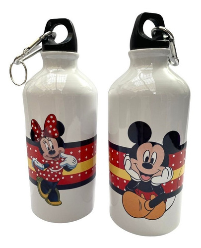 Sorpresa Infantil Mickey Mouse Y Minnie Botilito Metalico