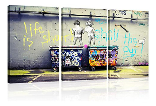 Cuadro Graffiti Banksy Ypy: Arte Callejero Inspirador, Sala 