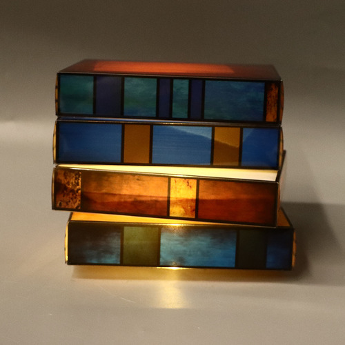 Stacked Books Acrylic Colorful Book Reading Handmade