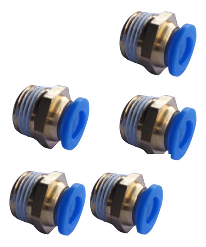 Conector Recto 6mm X 3/8 PuLG (pack De 5 Unidades)